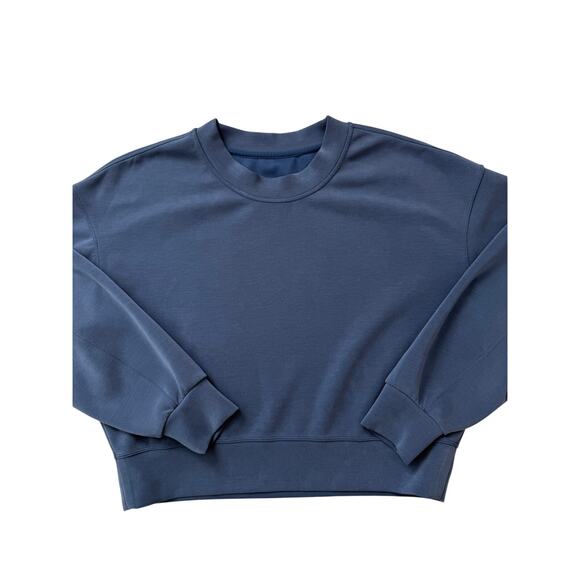 Lululemon blue perfectly oversized cropped crewneck - size 4 - Picture 2 of 5
